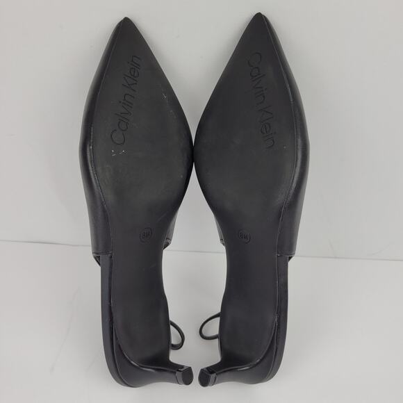 Calvin Klein Dainty2 Slingback Pointy Toe Pumps Black Size 8 - Picture 8 of 12